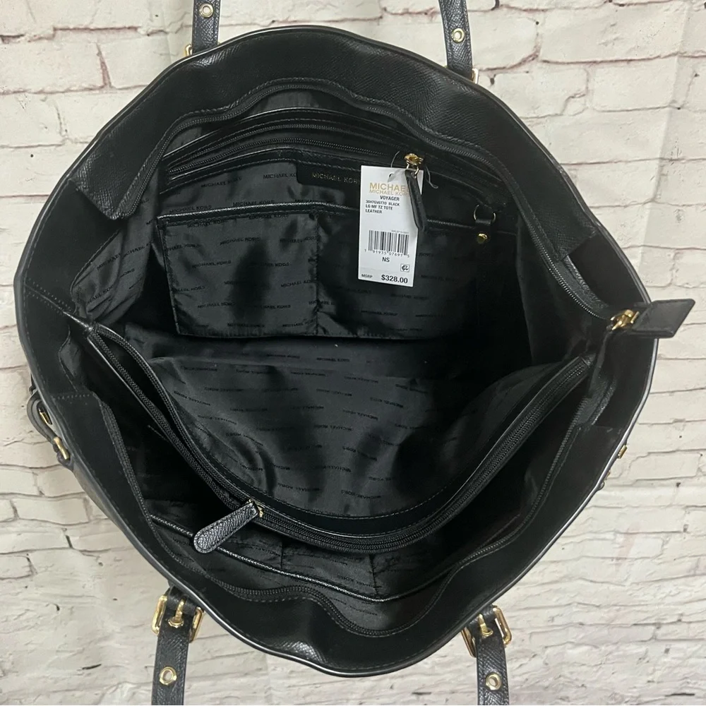 Michael Kors Limited Edition Voyager Love Tote Bag Black Stud Large Purse NWT - Picture 7 of 16